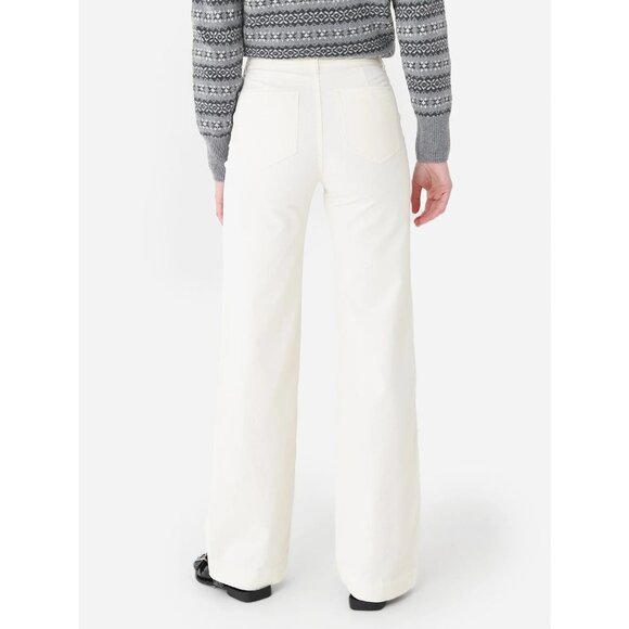 FAHERTY Stretch Cord Wide Leg Pants Size 30 Egret Corduroy High Rise - Picture 4 of 15